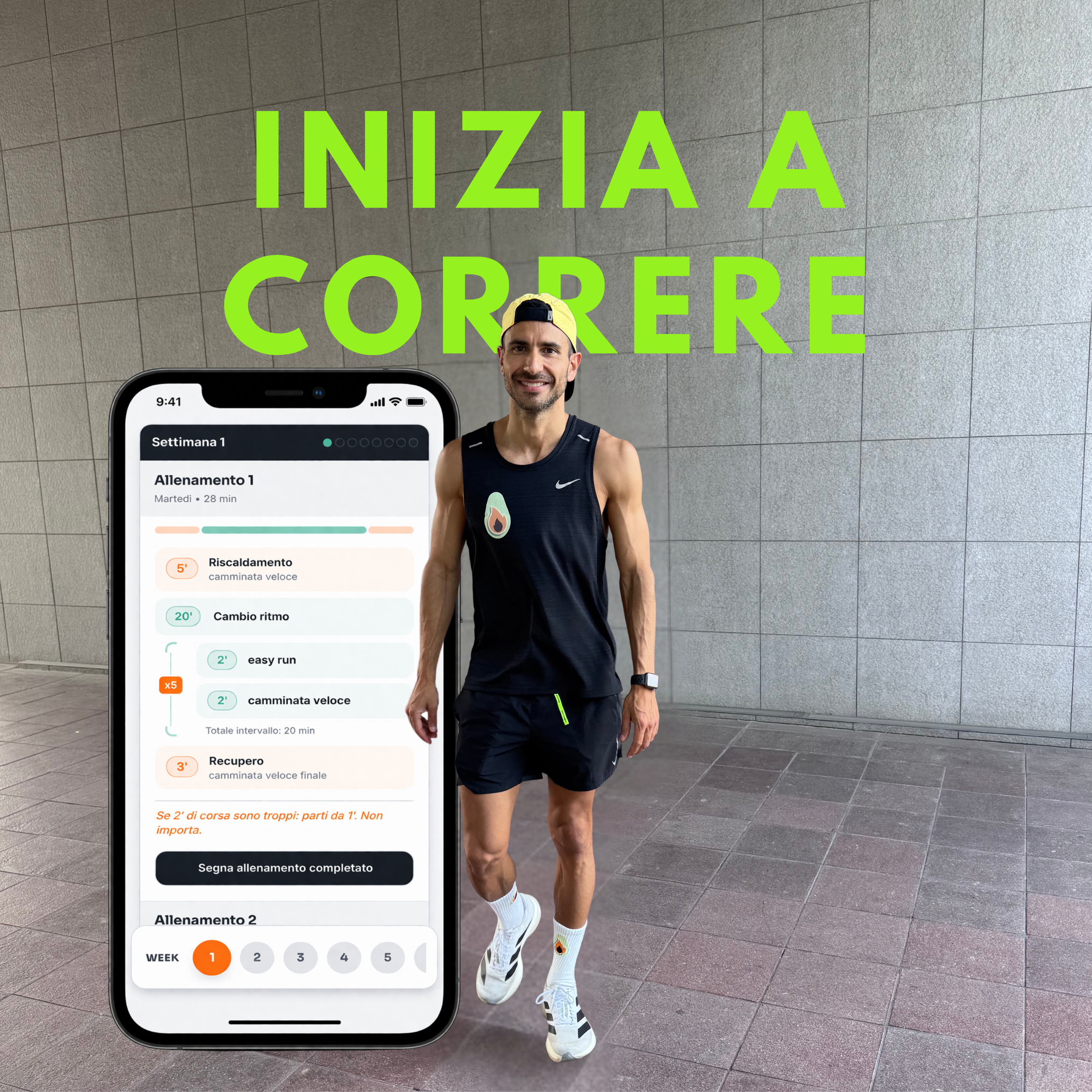 Inizia a correre